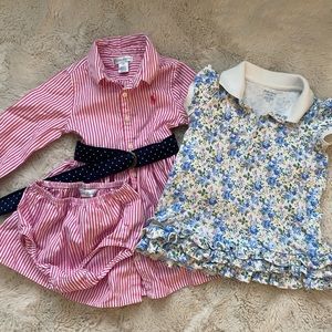 Toddler Ralph Lauren dress bundle 12m